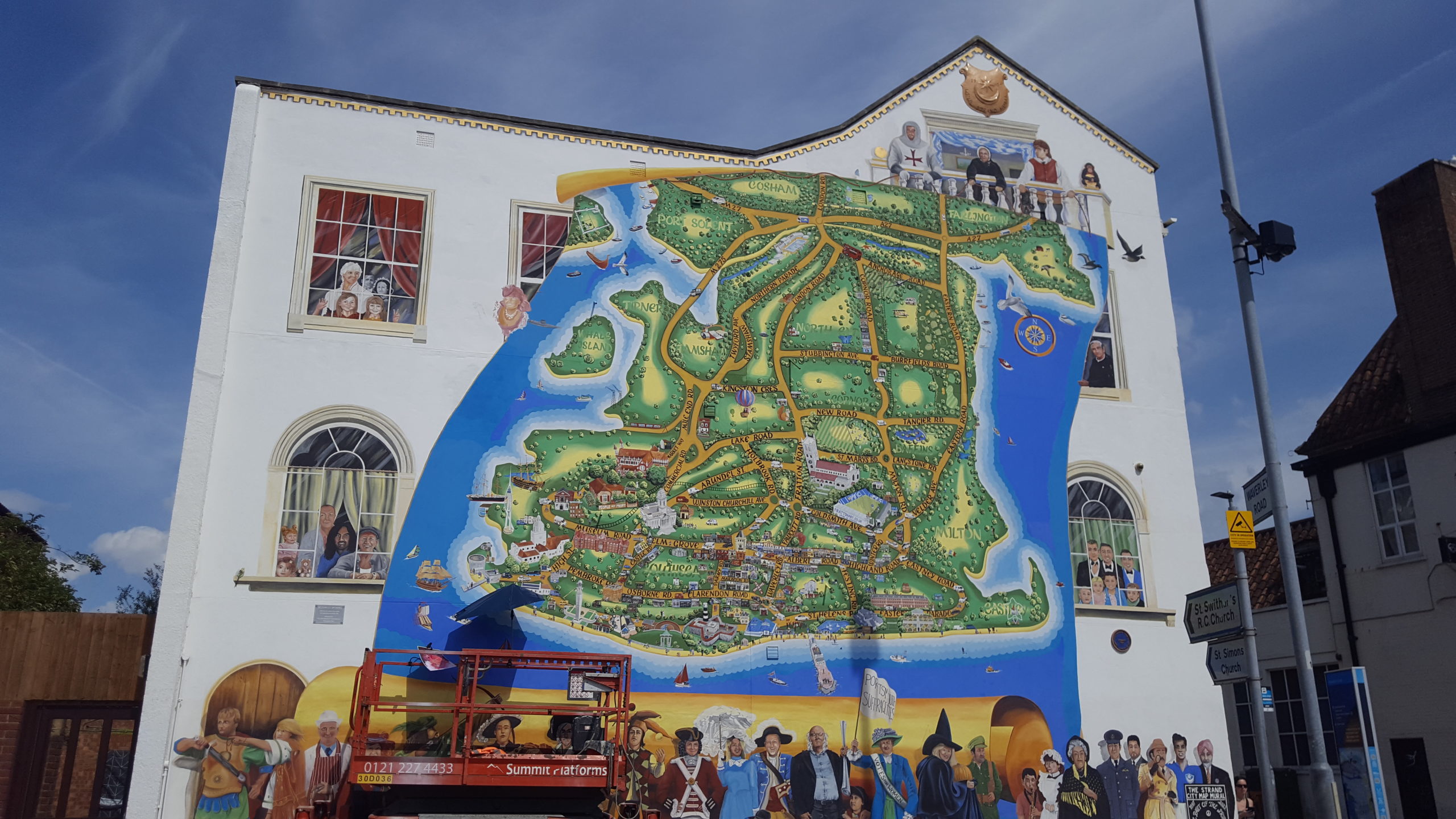 strand map mural